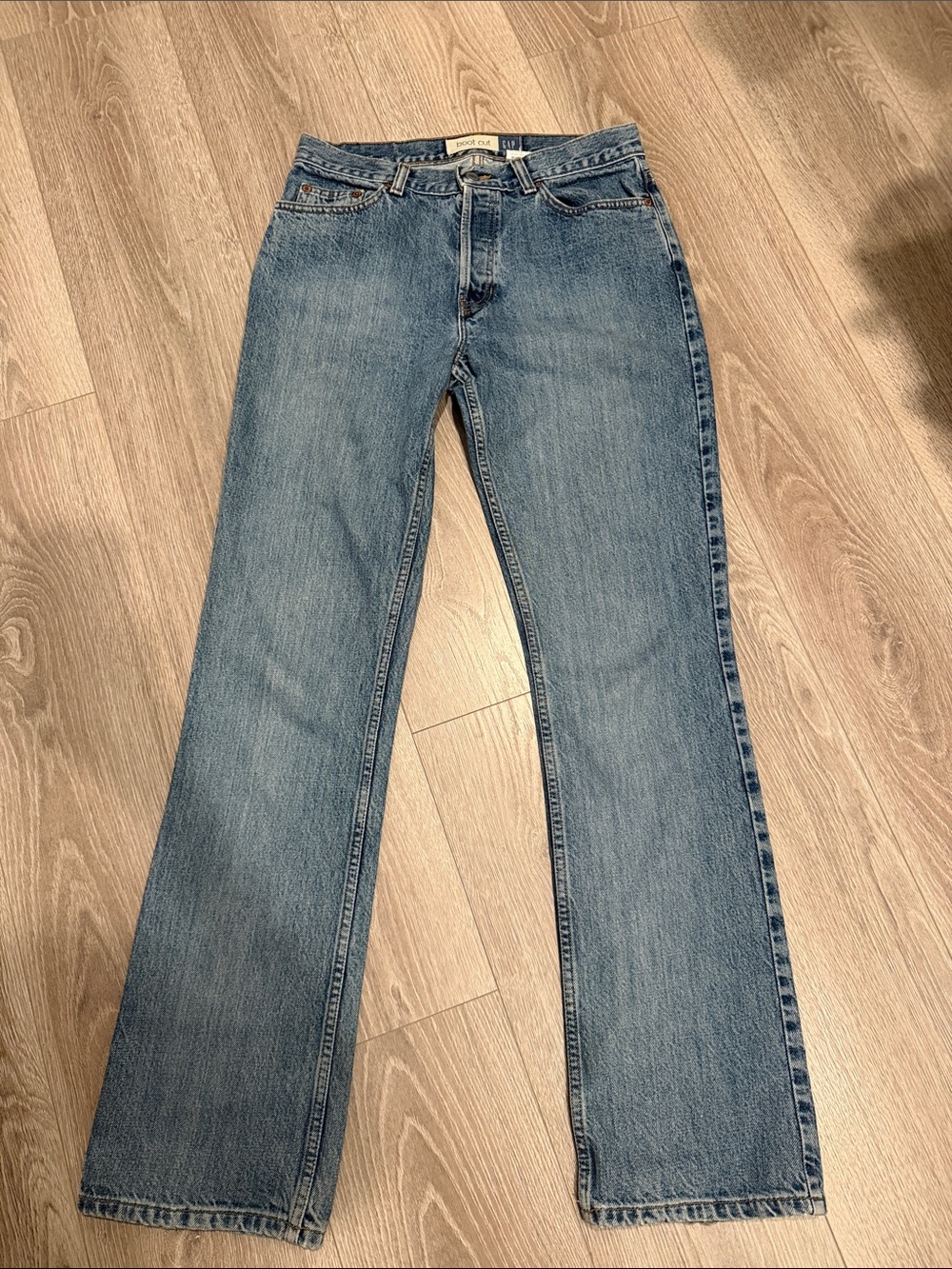 VINTAGE GAP Boot Cut Light Blue Denim Jeans Late 90’s Y2K Size 8 Long